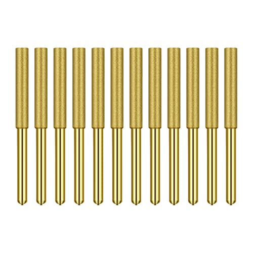 Baugger Afilador de Motosierra de Diamante Lima de Piedra de Rebabas chapada en Titanio Ruedas de Afilado de Diamante para Sierra de Cadena Piedra de joyería Madera 12 Piezas 5/32 Pulgadas Cover