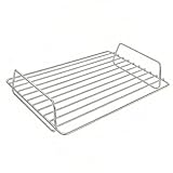 WELL GRILL 32 x 23cm Universal Grillrost Edelstahl für Allen Gasgrill/Backofen/Elektrogrill, Doppelseitig Grillgitter Warmhalterost Hähnchenhalter Spareribs Halter Grill Zubehör für Weber Charbroil