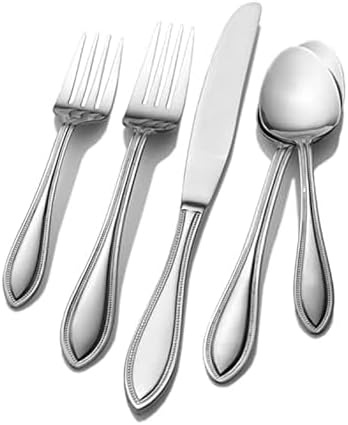 Pfaltzgraff American Bead 53-Piece Stainless Steel Flatware Set w...