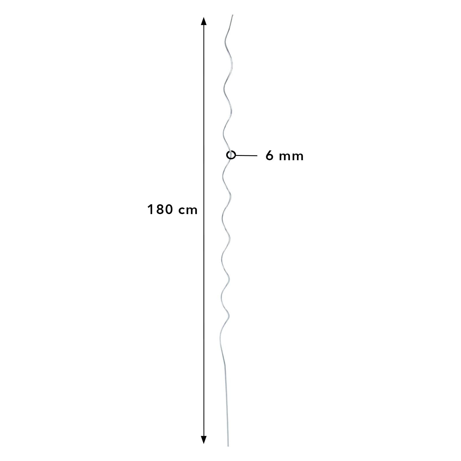 Floordirekt Pręty spiralne do pomidorów wraz z zestawem akcesoriów – długość 180 cm – 10 sztuk – drążek do pomidorów – pręt spiralny – stojak do roślin pnących – stojak do roślin pnących – pręt do