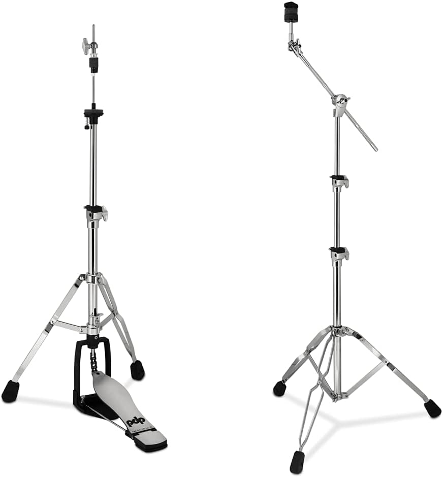 800 Series Drum Hardware Bundle (2-Leg Hi-Hat Stand + Boom Cymbal Stand)