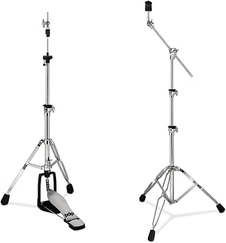 800 Series Drum Hardware Bundle 2-Leg Hi-Hat Stand + Boom Cymbal Stand