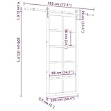 Zoom IMG-2 vidaxl porta scorrevole marrone in Zoom IMG-2 vidaxl porta scorrevole marrone in