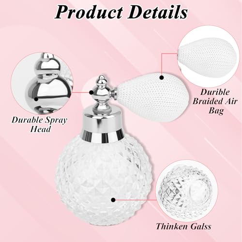 Coolrunner Crystal Art Vintage Style Refillable Perfume Atomizer Spray Bottle 100ml (Clear)4