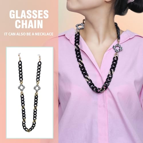 Image of Acrylic Glasses Chain for Women Men Reading Eyeglass Strap Sunglasses Holder Mask Lanyard Chain for Adults