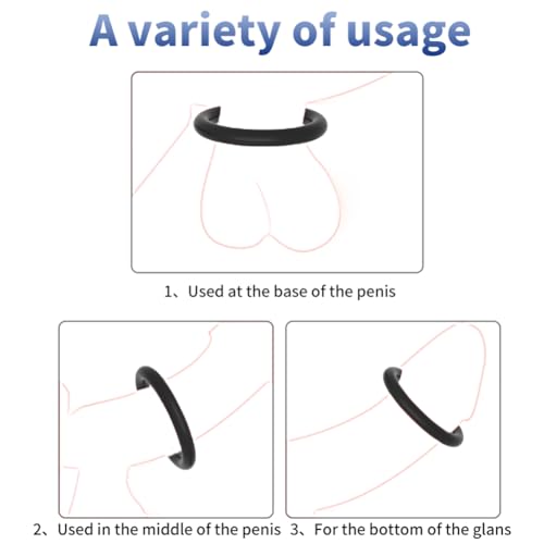 6点セット 包茎リング ペニスリング ペニスリング コックリング シリコン製 ペニス拘束具 SM 男性用 アダルトグッズ 大人のおもちゃ - 画像6