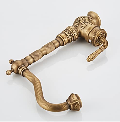 Robinet lave-mains rétro orientable en laiton pour optimiser l'espace du lavabo