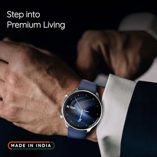 Image of Pebble Cosmos Luxe 3 | 1.43 inch Amoled Display | BT Calling Smart Watch for Men | Health Suite | Multiple Watch Faces