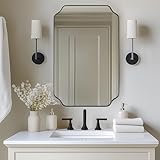 ANDY STAR Espejo negro mate de 26 x 38 pulgadas, se