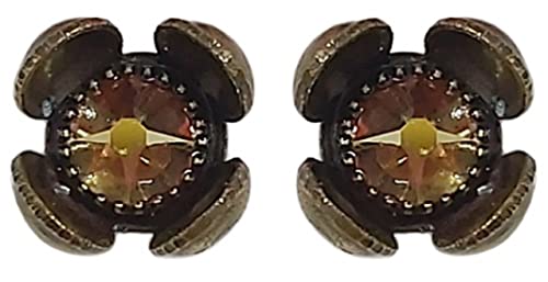 Preisvergleich Produktbild Konplott: Ohrstecker Little Frog Prince yellow, niedlicher Kelchblüten-Ohrstecker mit gelbem Kristall, für Damen / Frauen