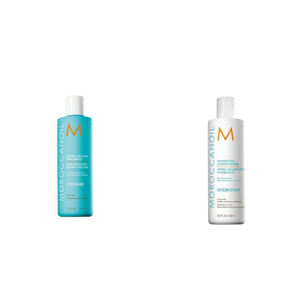 Moroccanoil Shampooing Extra Volume, 250 ml & Hydratant Conditionneur pour Tout Cheveux Types 250ml