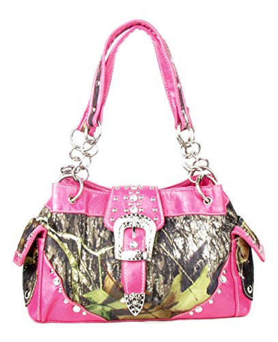 Women's Belt Buckle Purse Camou Handbag Purse in 5 colors