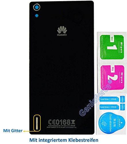Huawei Ascend P7 coque arrière en verre véritable avec kit de nettoyage Nano premium