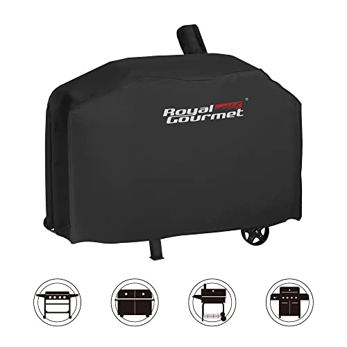 Image of Royal Gourmet CR6013P 59-Inch Grill Cover, Durable Oxford Polyester Outdoor BBQ Cover, Water Resistant, Weather Protection, Black