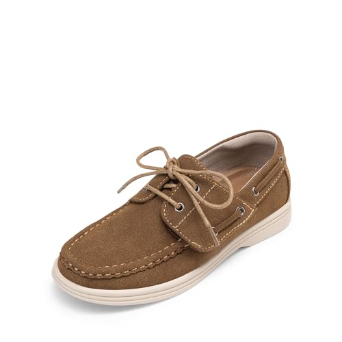 Image of DREAM PAIRS Boy's Loafers Boat Dress Shoes | Classic Moccasin Toe Comfortable Kids Toddler Formal School Slip on Casual Wear