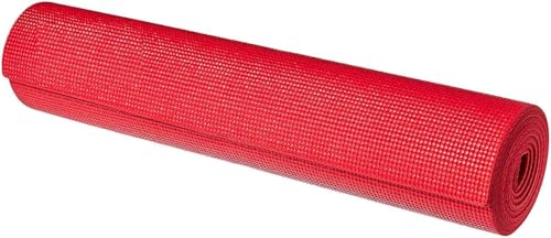 Image of Yoga Mats For Women and Men Exercise For Home Workout Gym Anti Slip EVA Material Yoga Mat 4Mm For Kids Gym Mats (Red, 4 mm)