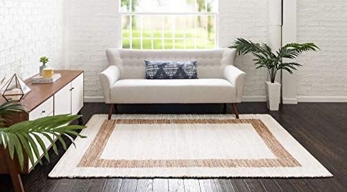 Tapete rectangular Unique Loom 61x91 cm blanco natural miniatura 4