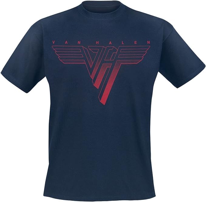 Van Halen Mens Classic Red Logo T-Shirt Navy XX-Large | Officially Licensed Merchandise