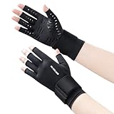 Dr. Welland Medizinische Arthritis-Handschuhe mit Riemen, beste offene Finger-Handschuh, Handgelenkstütze für rheumatoide Arthritis