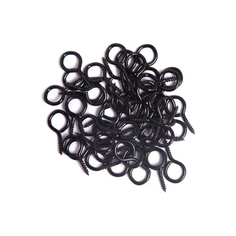Mariyandh 100PCS 0.67 inches Silver Eye Hooks Screw Metal Eye Hooks Small Eyelet Screws(1#,100PCS) Cover