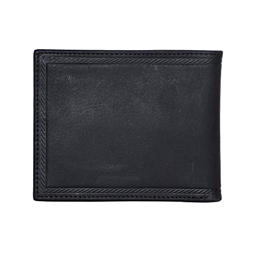 Image of Nautica Men's Bifold Leather Wallet | RFID Blocking | ID Window | Card Slots | Organization | Durable | Stylish