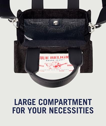 Image of True Religion Tote Bag, Women's Mini Travel Shoulder Bag with Adjustable Strap