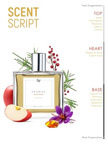 Image of EM5 Promise Unisex Perfume | Woody Earthy Amber Fruity Fragrance | Eau de Parfum Spray | Strong & Long Lasting Scent | Luxury Gift for Him & Her | 50ml