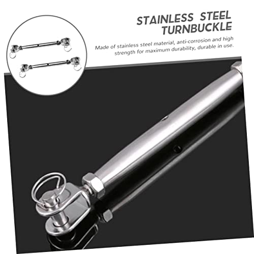 2 piezas de tensor para cables de acero inoxidable para uso industrial y náutico, ajuste seguro y resistente miniatura 7