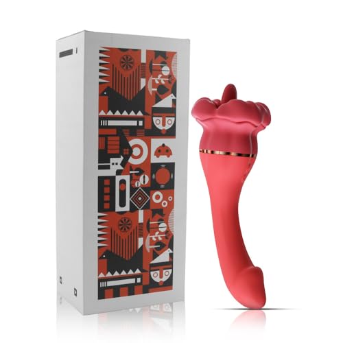 Langue en silicone souple et vibromasseur 2-en-1 contre la routine intime