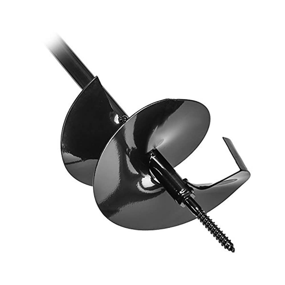 AGROHIT Erdbohrer Ø 250 mm, Handbohrer für Garten, Gartenbohrer aus Stahl, Handgriffe mit Gummi, Bequem & Stabil, Spiralbohrer, Pflanzenbohrer mit Gesamtlänge von 105 cm