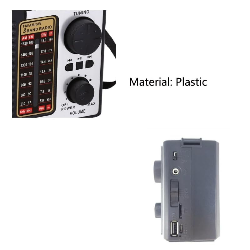 Radio portátil banda completa con linterna y reproductor miniatura 3