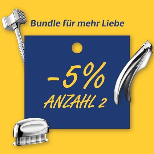 Foto von Premium Sparschäler aus Edelstahl für Obst & Gemüse l Schäler mit ultrascharfer Klinge geeignet als Kartoffelschäler & Spargelschäler mit ergonomischem und rutschfestem Griff