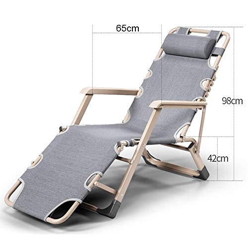 Chaise Longue de Jardin Inclinable Zero Gravity et Transat de Plage Pliant - 4