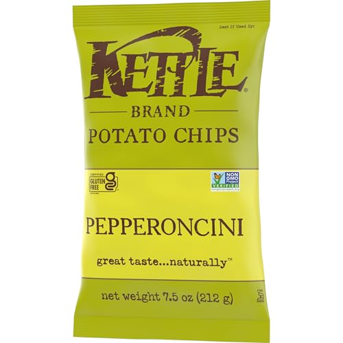 Image of Kettle Brand Potato Chips, Pepperoncini Kettle Chips, 7.5 Oz (Pack of 12)