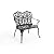 Vulcoa Cast Aluminum Outdoor Patio Bench, Garden Bench with Butterfly Design, Weather Resistant Porch Furniture for Deck, Yard, Front Porch