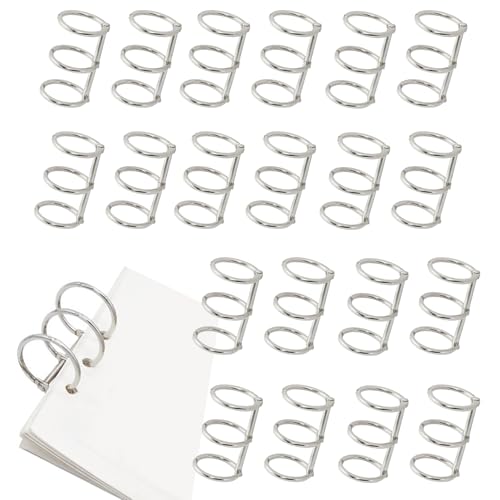Anneaux de reliure en métal argenté 20mm pour feuillets mobiles et cahiers (Lot de 20)