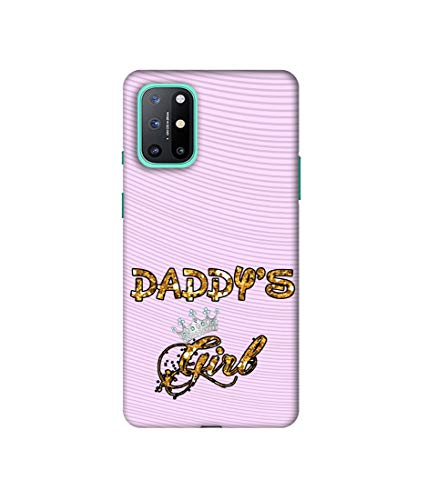 Image of Amazon Brand - Solimo Designer Daddy's Girl in Glitter Pattern 3D Printed Hard Back Case Mobile Cover for OnePlus 8T