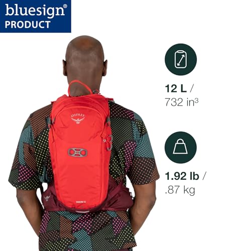 Osprey Siskin 12L Men's Biking Backpack with Hydraulics Reservoir, Black - Image 2