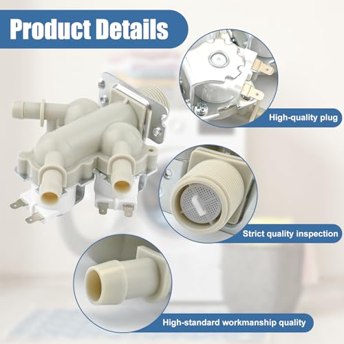Image of 5221ER1003S Washer Water Inlet Valve Compatible with kenmore: WKE100HVA, WM4000HBA, WM3400CW, WM4000HWA, WM3470CW etc, Replace 4869496, AP6798394, PS12587936, EAP12587936, PD00057211 etc