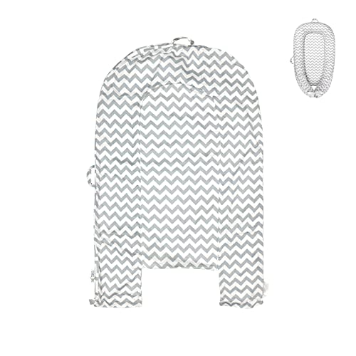Baby Lounger Cover and Baby Nest Cover, 100% Breathable Baby Nest Backup Cover -Fit for Size 31.5 x 19.6 inches Lounger(Lounger Pillow Not Included) (Stripe) Baby Lounger Cover and Baby Nest Cover, 100% Breathable Baby Nest Backup Cover -Fit for Size 31.5 x 19.6 inches Lounger(Lounger Pillow Not Included) (Stripe)