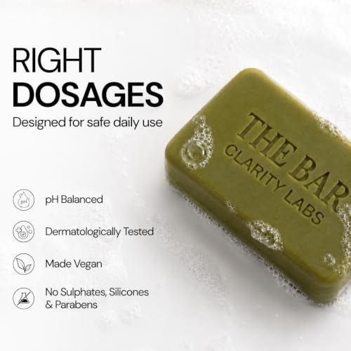 Image of Clarity Labs | MUSCLE RELIEF SOAP | (Pack of 4) | THERAPEUTIC & RELAXING | Epsom Salt | Magnesium chloride | Peppermint Oil | Camphor Oil | Anti Bacterial | Anti Odor | Reduces Post Workout Soreness & Stiffness