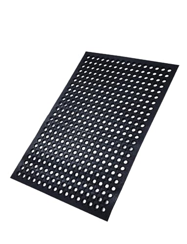 1 Piece Anti Fatigue Rubber Floor Mats with Drainage Holes 90x600 CM Indoor/Outdoor Entrance Mats for Kitchen Restaurant Bar and Bathroom Non Slip Cushion for Industrial Use(90x210x1cm/35x83x0.4in)