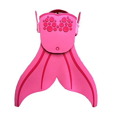 Mermaid Swim Fins (Pink) Kids Monofin Flippers Swim Pool Flippers for Girls & Boys