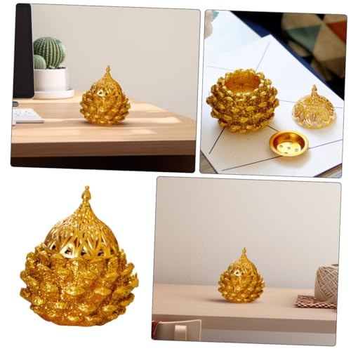 DECOMELODY Vintage Pinecone Resin Incense Burner Holder for Aromatherapy Yoga Spa Meditation Middle Eastern Style Cone Incense Holder and Home Decoration - Image 7