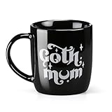 LemonRoad Gothic Mom Mug Christmas Favor Gifts Witchy Christmas Goth Ceramic Coffee Cup Funny Mom Mug Goth Lovers Witchy Spooky Gifts for Women Mommy Xmas Mother's Day Birthday