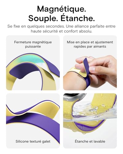 Bracelet Apple Watch silicone magnétique réversible MOFT pour iWatch Ultra et Series tout modèle - 3