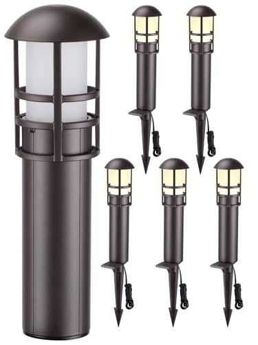 Image of LEONLITE 6-Pack Low Voltage Landscape Pathway Lights, 3W, CRI90, 3000K