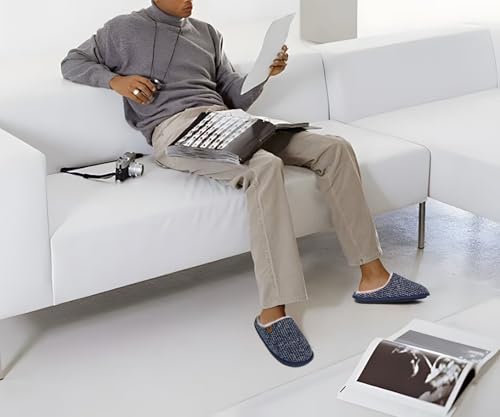 ONCAI Mens Cozy Memory Foam Scuff Slippers Slip On Warm House Shoes Indoor/Outdoor with Best Arch Support2