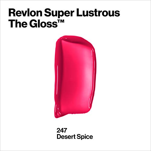 Image of Revlon Super Lustrous Lip Gloss, Non-Sticky, Hydrating, High Shine Finish, 247 Desert Spice, 0.13 oz (Pack of 2)