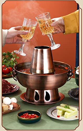 Olla tradicional china de cobre para hot pot miniatura 2